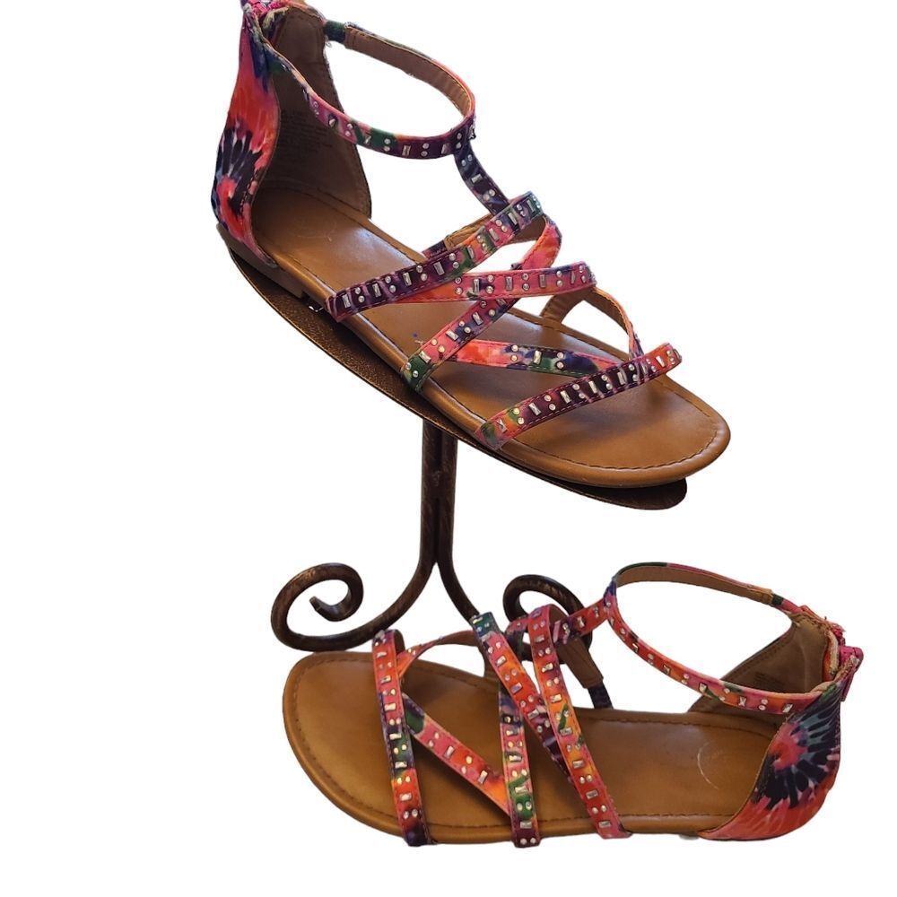 SO Kids Tie-Dye Strappy Sandals With Studs Kids‎ Size 5